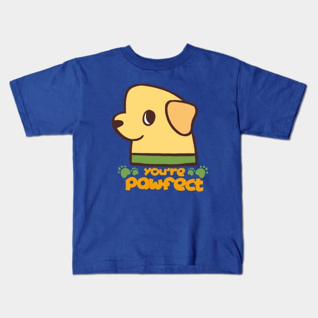 You’re Pawfect Kids T-Shirt by HaruHamada